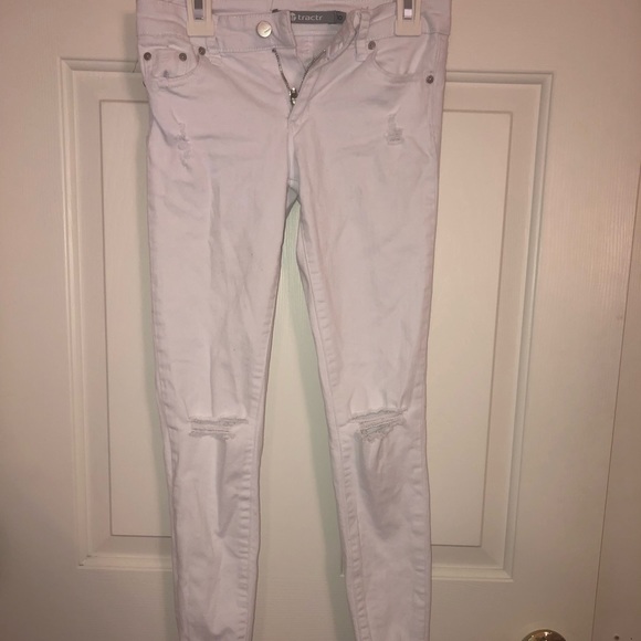 Tractr Denim - Tractr white skinny jeans
